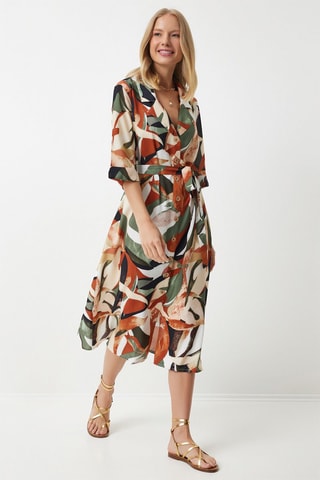 Vestido-camisa - Caqui