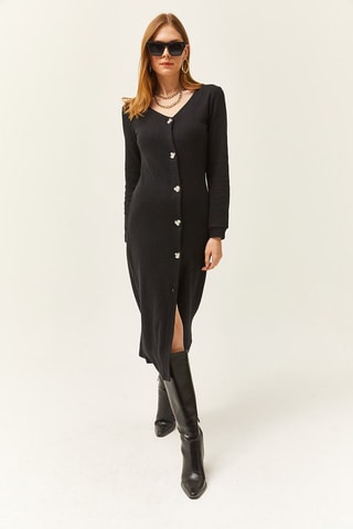 Vestido-camisa - Preto
