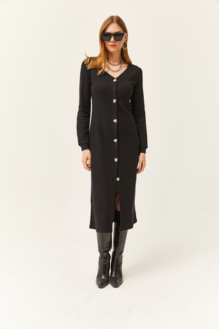 Vestido-camisa - Preto