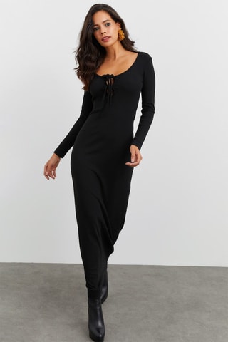 Vestido comprido Preto