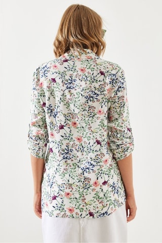 Camisa - Bege e rosa