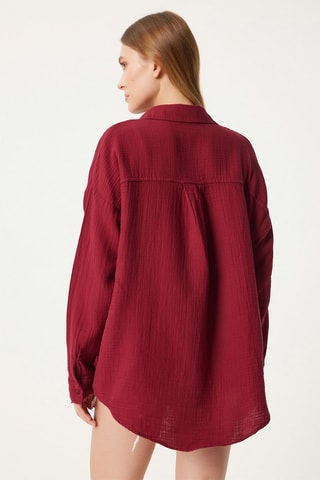 Camisa oversize - Bordô