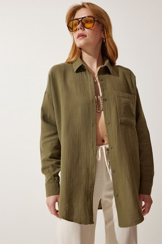 Camisa oversize - Caqui