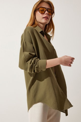 Camisa oversize - Caqui