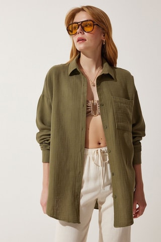 Camisa oversize - Caqui