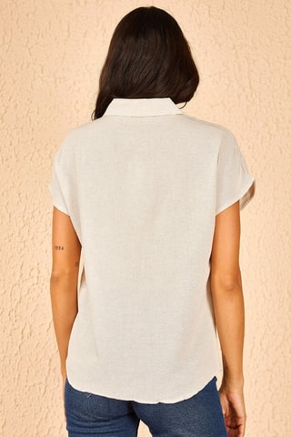 Camisa em linho - Bege