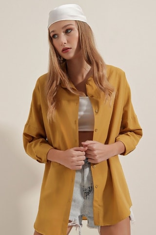 Camisa oversize - Mostarda