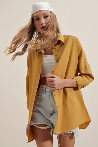 Camisa oversize - Mostarda