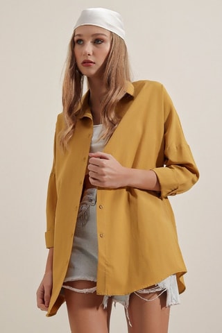 Camisa oversize - Mostarda