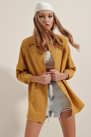 Camisa oversize - Mostarda