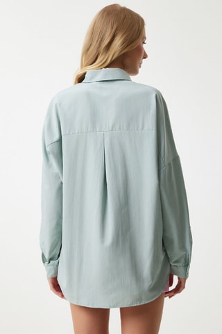 Camisa oversize - Verde-água