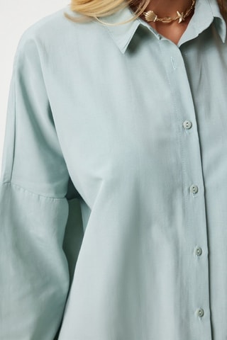 Camisa oversize - Verde-água