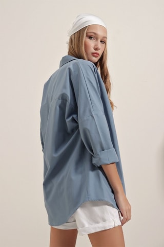 Sobrecamisa oversize - Índigo