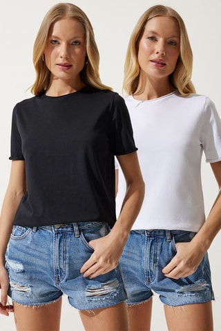2 t-shirts - 
Noir