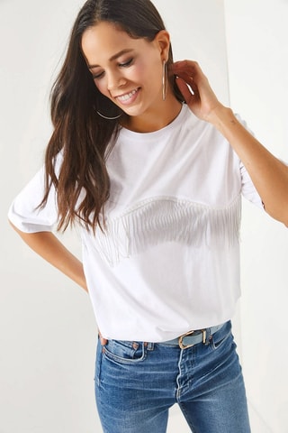 T-shirt oversize - Blanc