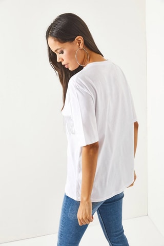 T-shirt oversize - Blanc