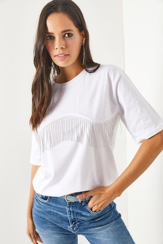 T-shirt oversize - Blanc