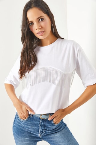 T-shirt oversize - Blanc