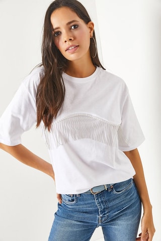 T-shirt oversize - Blanc