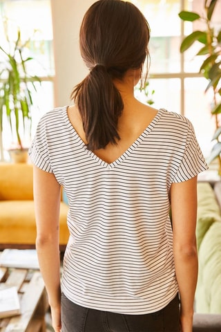 T-shirt oversize - Blanc et noir
