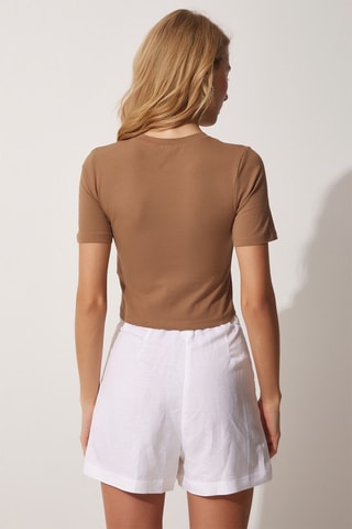 T-shirt Marron clair