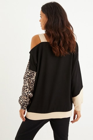 Blusa - Camel e preto