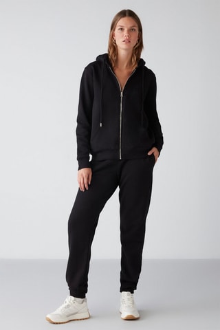 Sweat relaxed com capuz - Preto