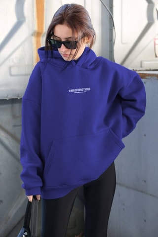 Sweat à capuche - Bleu