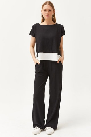 Blouse et pantalon - Noir