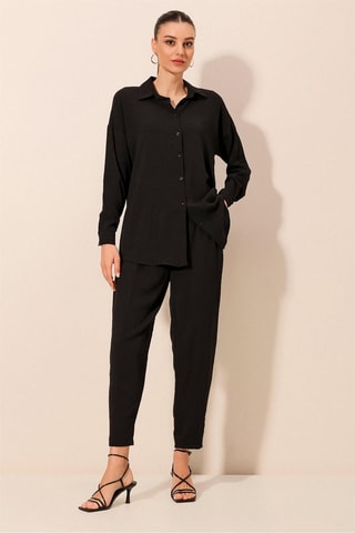 Camisa e calças - Preto