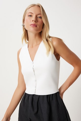 Gilet de costume - Ecru
