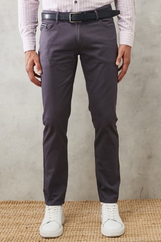 Calças chino slim - Cinzento