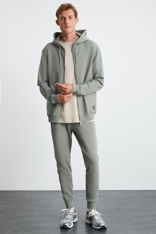 Sweat com capuz - Verde caqui