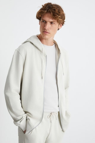 Sweat relaxed com capuz - Branco