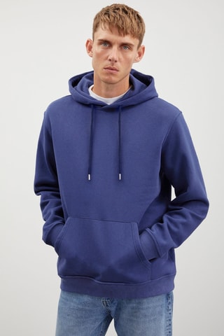Sweat regular com capuz - Azul
