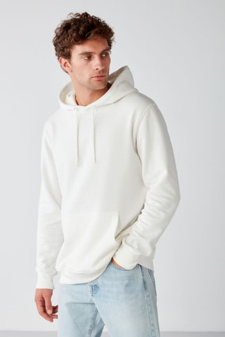 Sweat regular com capuz - Cru