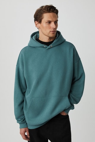 Sweat com capuz - Verde-azul