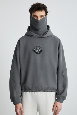 Sweat com capuz - Cinzento