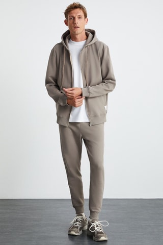Sweat relaxed à capuche - Beige