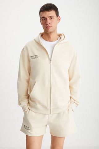 Sweat à capuche - Beige