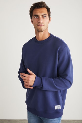 Sweat regular - Azul-marinho