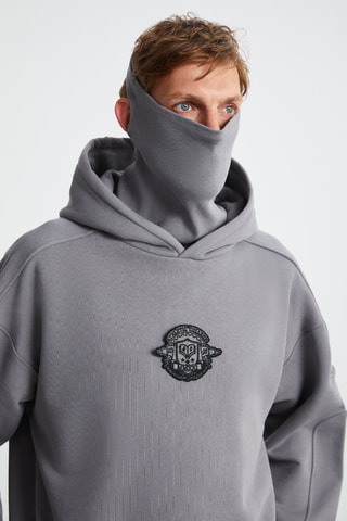 Sweat com capuz - Cinzento