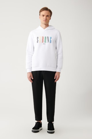 Sweat com capuz - Branco