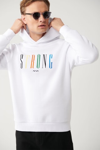 Sweat com capuz - Branco
