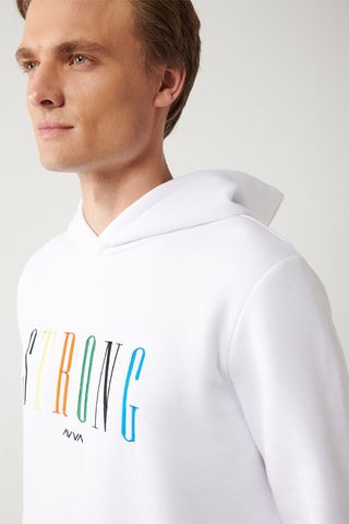 Sweat com capuz - Branco