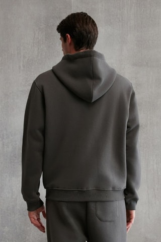 Sweat oversize à capuche - Gris foncé