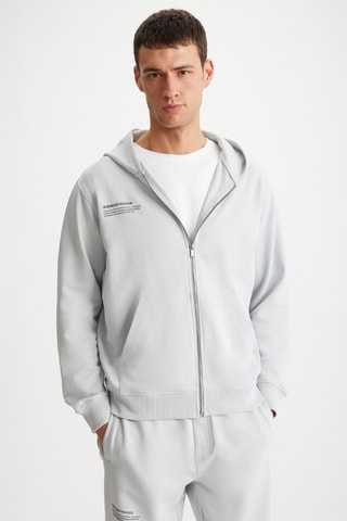 Sweat com capuz - Cinzento-claro