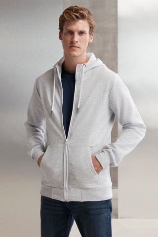 Sweat com capuz - Cinzento-claro