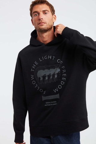 Sweat com capuz - Preto