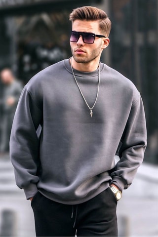 Sweat oversize - Cinzento